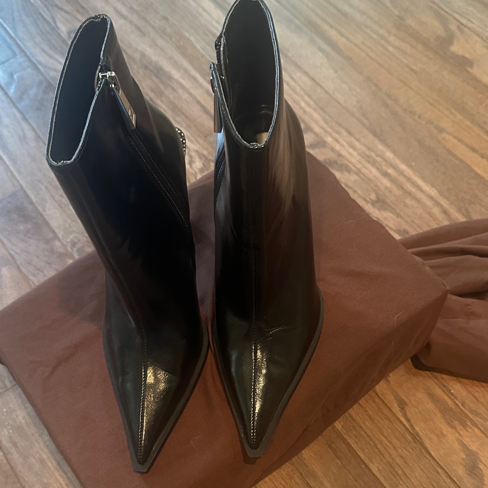 SOLD - SOLD - SOLD Elegant Black Stiletto Ankle Boots from Zara